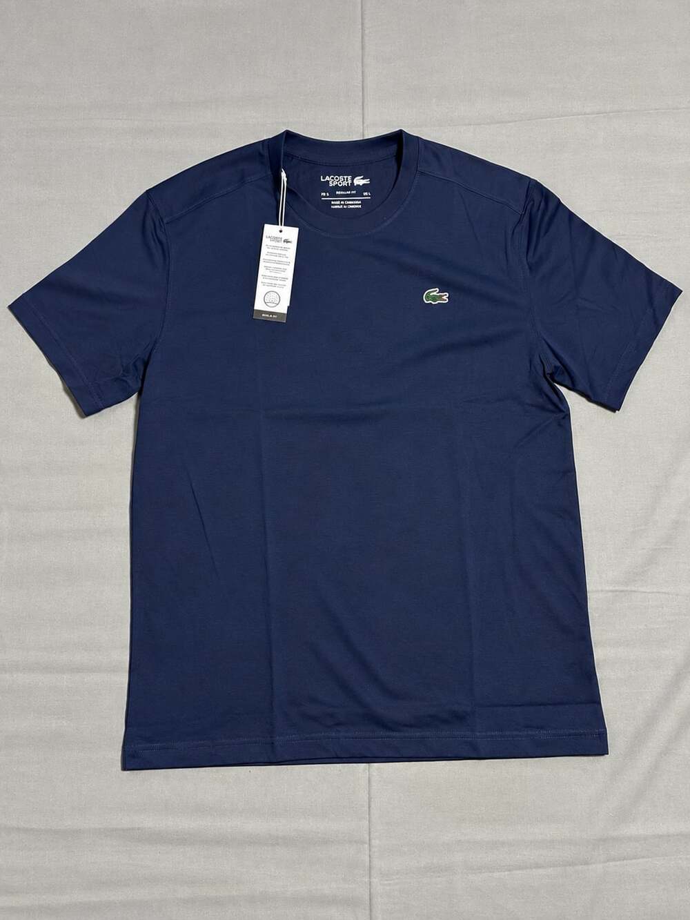 Lacoste Sport Men's Ultra Dry Regular Fit Technical T-Shirt Navy FR 5 US L